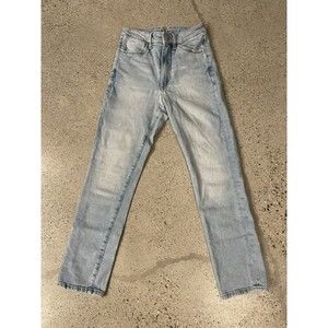 SPRWMN Skinny Straight Jeans Sz 25 Women's Denim Pants Light Wash